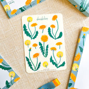 Dandelion transparent sticker sheet
